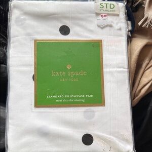 kate spade Black and White Polka Dot Pillowcase Pair